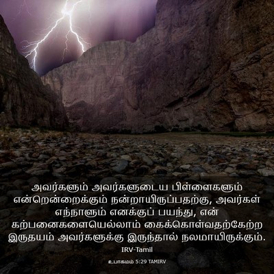 Picture 03 - உபாகமம் 5:29 TAMIRV - அவர்களும் - Bible Verse Picture