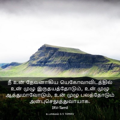 Picture 03 - உபாகமம் 6:5 TAMIRV - நீ உன் தேவனாகிய - Bible Verse Picture