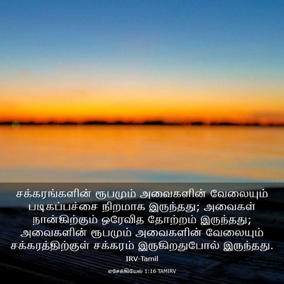 Picture 03 - எசேக்கியேல் 1:16 TAMIRV - சக்கரங்களின் - Bible Verse Picture