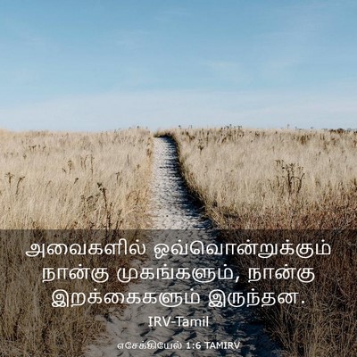 Picture 03 - எசேக்கியேல் 1:6 TAMIRV - அவைகளில் - Bible Verse Picture