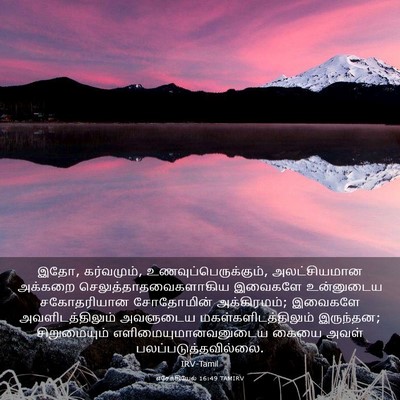 Picture 03 - எசேக்கியேல் 16:49 TAMIRV - இதோ, கர்வமும், - Bible Verse Picture