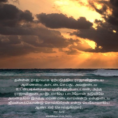 Picture 03 - எசேக்கியேல் 17:16 TAMIRV - தன்னை ராஜாவாக - Bible Verse Picture