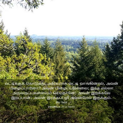 Picture 03 - எசேக்கியேல் 18:13 TAMIRV - வட்டிக்குக் - Bible Verse Picture