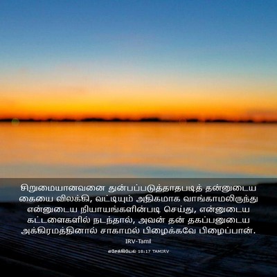 Picture 03 - எசேக்கியேல் 18:17 TAMIRV - சிறுமையானவனை - Bible Verse Picture
