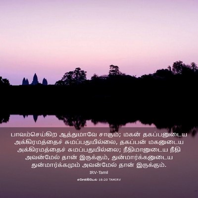 Picture 03 - எசேக்கியேல் 18:20 TAMIRV - பாவம்செய்கிற - Bible Verse Picture