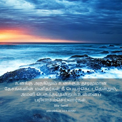Picture 03 - எசேக்கியேல் 22:5 TAMIRV - உனக்கு அருகிலும் - Bible Verse Picture
