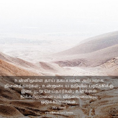 Picture 03 - எசேக்கியேல் 22:7 TAMIRV - உன்னிலுள்ள தாய் - Bible Verse Picture