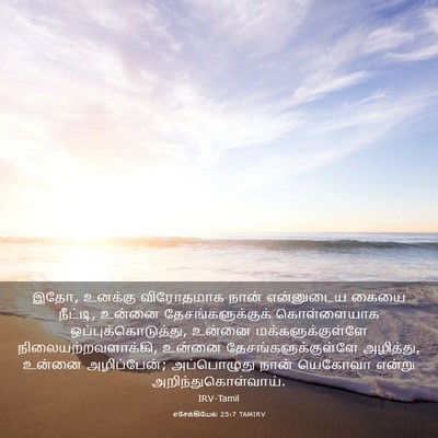 Picture 03 - எசேக்கியேல் 25:7 TAMIRV - இதோ, உனக்கு - Bible Verse Picture