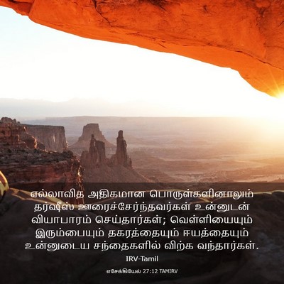 Picture 03 - எசேக்கியேல் 27:12 TAMIRV - எல்லாவித அதிகமான - Bible Verse Picture