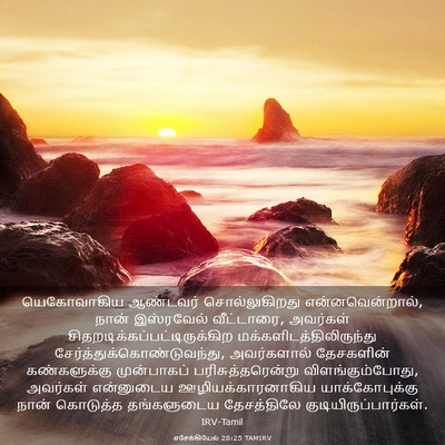 Picture 03 - எசேக்கியேல் 28:25 TAMIRV - யெகோவாகிய ஆண்டவர் - Bible Verse Picture