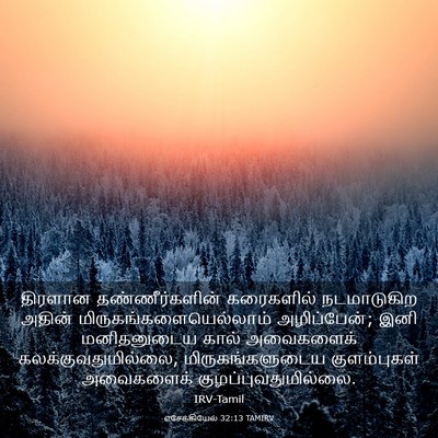 Picture 03 - எசேக்கியேல் 32:13 TAMIRV - திரளான - Bible Verse Picture