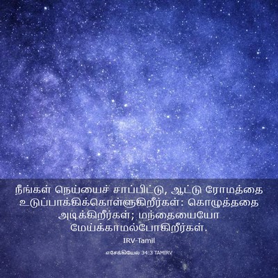 Picture 03 - எசேக்கியேல் 34:3 TAMIRV - நீங்கள் நெய்யைச் - Bible Verse Picture