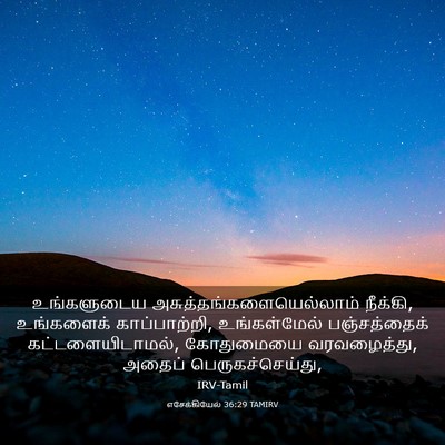 Picture 03 - எசேக்கியேல் 36:29 TAMIRV - உங்களுடைய - Bible Verse Picture