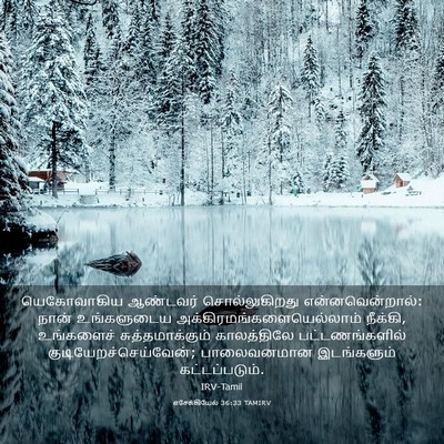 Picture 03 - எசேக்கியேல் 36:33 TAMIRV - யெகோவாகிய ஆண்டவர் - Bible Verse Picture