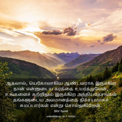 Picture 03 - எசேக்கியேல் 36:7 TAMIRV - ஆதலால், யெகோவாகிய - Bible Verse Picture