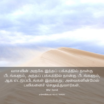 Picture 03 - எசேக்கியேல் 40:41 TAMIRV - வாசலின் அருகே - Bible Verse Picture