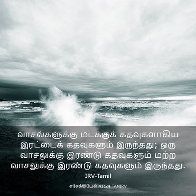 Picture 03 - எசேக்கியேல் 41:24 TAMIRV - வாசல்களுக்கு - Bible Verse Picture