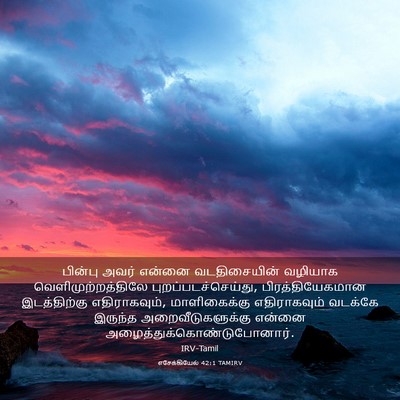 Picture 03 - எசேக்கியேல் 42:1 TAMIRV - பின்பு அவர் என்னை - Bible Verse Picture