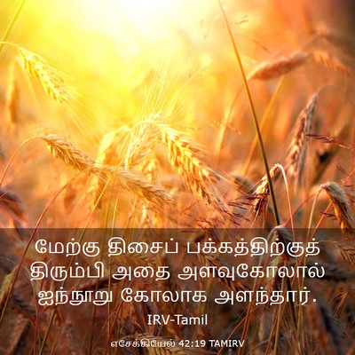 Picture 03 - எசேக்கியேல் 42:19 TAMIRV - மேற்கு திசைப் - Bible Verse Picture