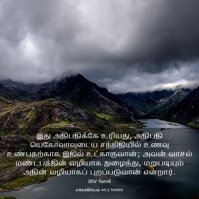 Picture 03 - எசேக்கியேல் 44:3 TAMIRV - இது அதிபதிக்கே - Bible Verse Picture