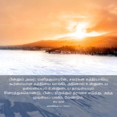 Picture 03 - எசேக்கியேல் 5:1 TAMIRV - பின்னும் அவர்: - Bible Verse Picture