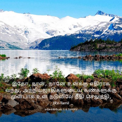 Picture 03 - எசேக்கியேல் 5:8 TAMIRV - இதோ, நான், நானே - Bible Verse Picture