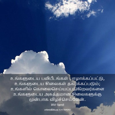 Picture 03 - எசேக்கியேல் 6:4 TAMIRV - உங்களுடைய - Bible Verse Picture