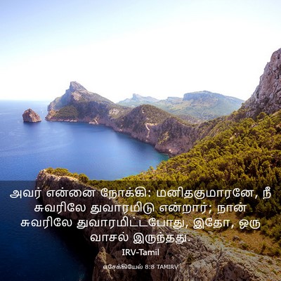 Picture 03 - எசேக்கியேல் 8:8 TAMIRV - அவர் என்னை நோக்கி: - Bible Verse Picture