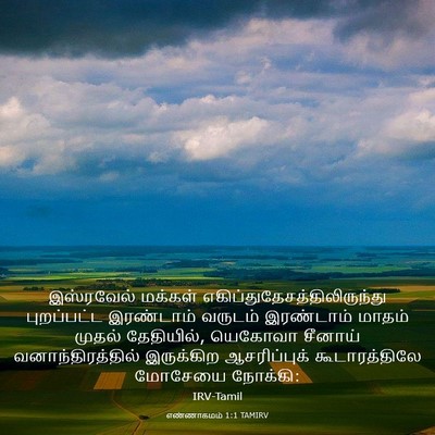 Picture 03 - எண்ணாகமம் 1:1 TAMIRV - இஸ்ரவேல் மக்கள் - Bible Verse Picture