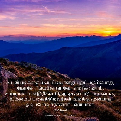 Picture 03 - எண்ணாகமம் 10:35 TAMIRV - உடன்படிக்கைப் - Bible Verse Picture