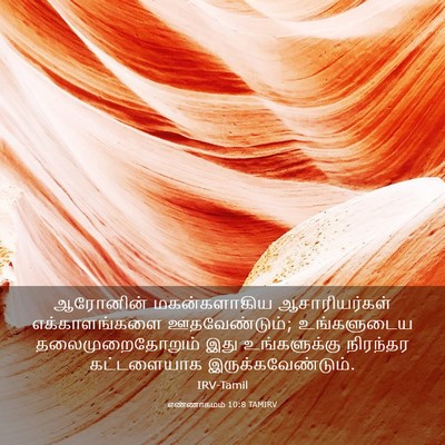 Picture 03 - எண்ணாகமம் 10:8 TAMIRV - ஆரோனின் - Bible Verse Picture