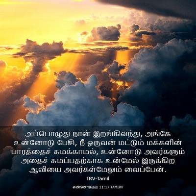 Picture 03 - எண்ணாகமம் 11:17 TAMIRV - அப்பொழுது நான் - Bible Verse Picture