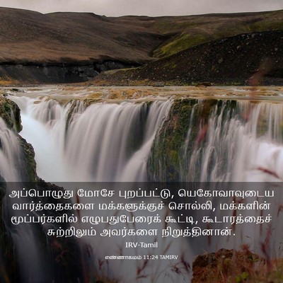Picture 03 - எண்ணாகமம் 11:24 TAMIRV - அப்பொழுது மோசே - Bible Verse Picture