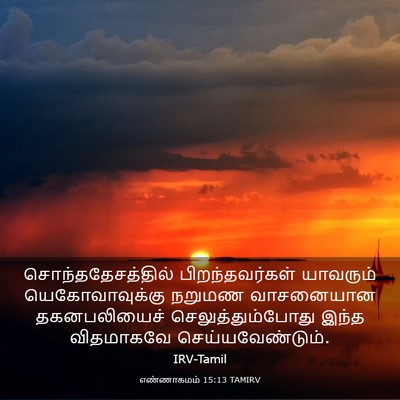 Picture 03 - எண்ணாகமம் 15:13 TAMIRV - சொந்ததேசத்தில் - Bible Verse Picture
