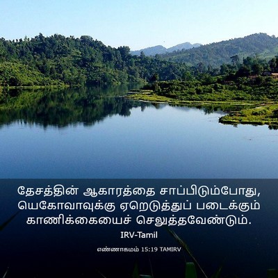 Picture 03 - எண்ணாகமம் 15:19 TAMIRV - தேசத்தின் - Bible Verse Picture