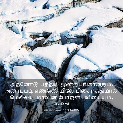 Picture 03 - எண்ணாகமம் 15:9 TAMIRV - அதனோடு பத்தில் - Bible Verse Picture