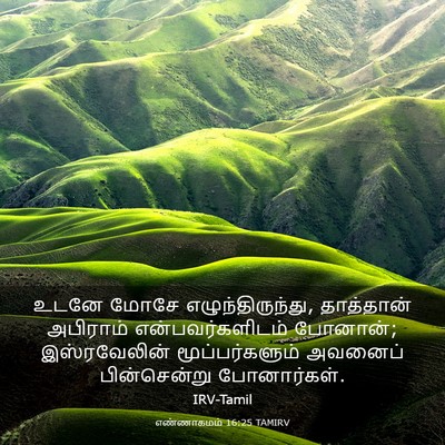 Picture 03 - எண்ணாகமம் 16:25 TAMIRV - உடனே மோசே - Bible Verse Picture