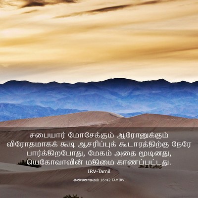 Picture 03 - எண்ணாகமம் 16:42 TAMIRV - சபையார் - Bible Verse Picture