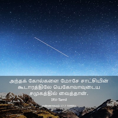 Picture 03 - எண்ணாகமம் 17:7 TAMIRV - அந்தக் கோல்களை - Bible Verse Picture