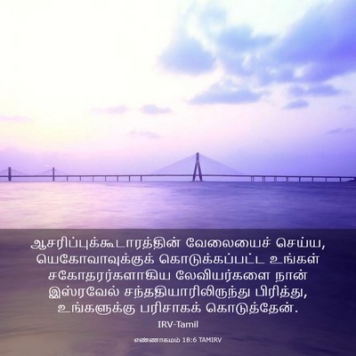 Picture 03 - எண்ணாகமம் 18:6 TAMIRV -  - Bible Verse Picture