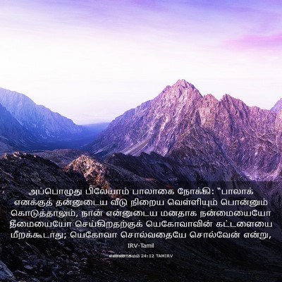 Picture 03 - எண்ணாகமம் 24:12 TAMIRV - அப்பொழுது - Bible Verse Picture