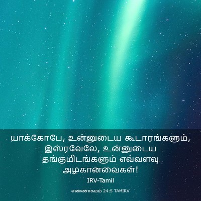 Picture 03 - எண்ணாகமம் 24:5 TAMIRV - யாக்கோபே, - Bible Verse Picture
