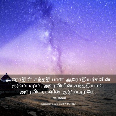 Picture 03 - எண்ணாகமம் 26:17 TAMIRV - ஆரோதின் சந்ததியான - Bible Verse Picture