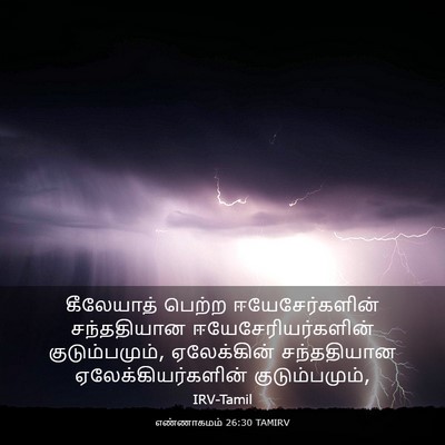 Picture 03 - எண்ணாகமம் 26:30 TAMIRV - கீலேயாத் பெற்ற - Bible Verse Picture
