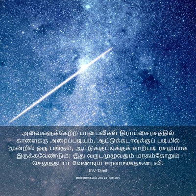 Picture 03 - எண்ணாகமம் 28:14 TAMIRV - அவைகளுக்கேற்ற - Bible Verse Picture