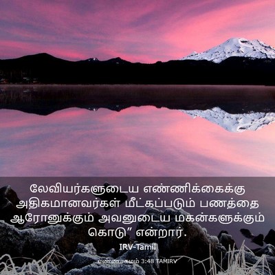 Picture 03 - எண்ணாகமம் 3:48 TAMIRV - லேவியர்களுடைய - Bible Verse Picture