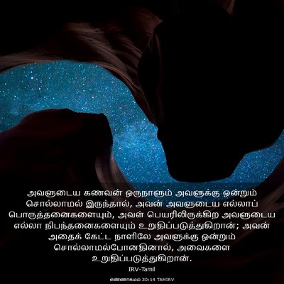Picture 03 - எண்ணாகமம் 30:14 TAMIRV - அவளுடைய கணவன் - Bible Verse Picture