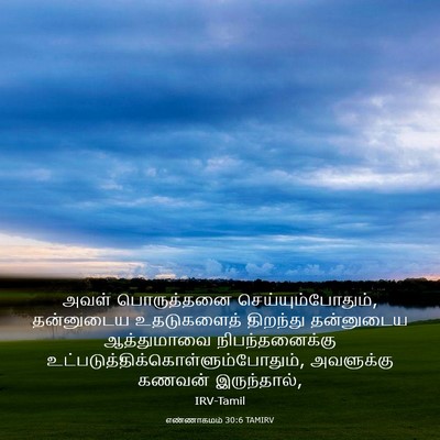 Picture 03 - எண்ணாகமம் 30:6 TAMIRV - அவள் பொருத்தனை - Bible Verse Picture
