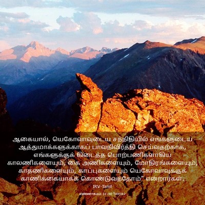 Picture 03 - எண்ணாகமம் 31:50 TAMIRV - ஆகையால், - Bible Verse Picture