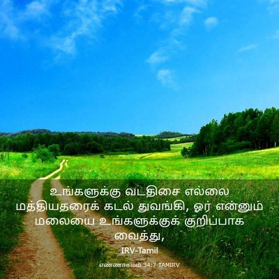 Picture 03 - எண்ணாகமம் 34:7 TAMIRV - உங்களுக்கு வடதிசை - Bible Verse Picture